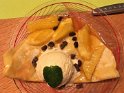 Crêpe Suzette mit Vanilleeis