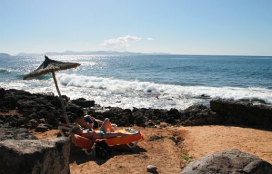 Strand bei Flut